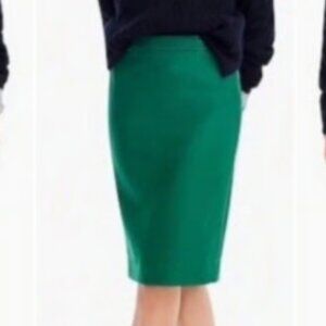 NWT JCrew The Pencil Skirt - Green - Size 10